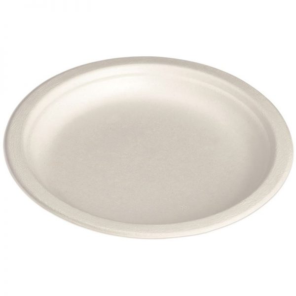 Assiettes bagasse blanches 15cm paquet de 50