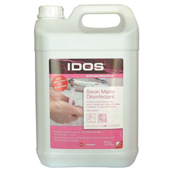 Bidon de Savon liquide mains bactericide Epidoserm 5l