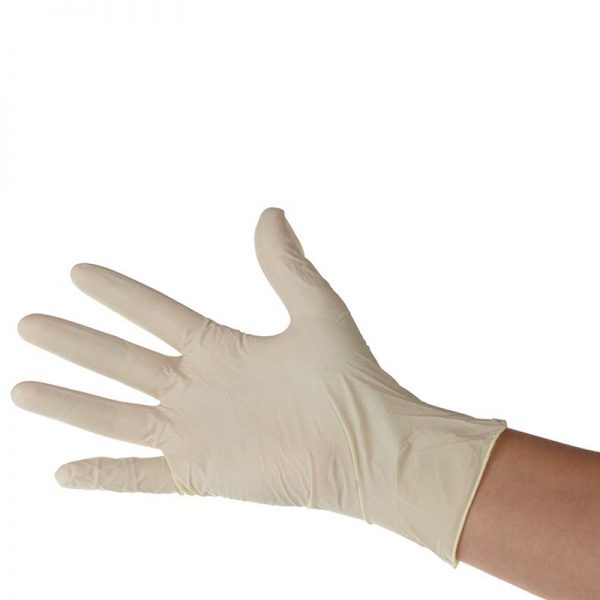 Carton de 1000 Gants jetable latex poudre blanc T.L