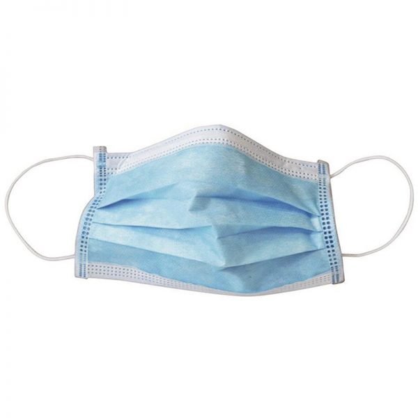 Masques 3 plis bleus type chirurgical avec barrette nasale filtration > 96% bo?te de 50