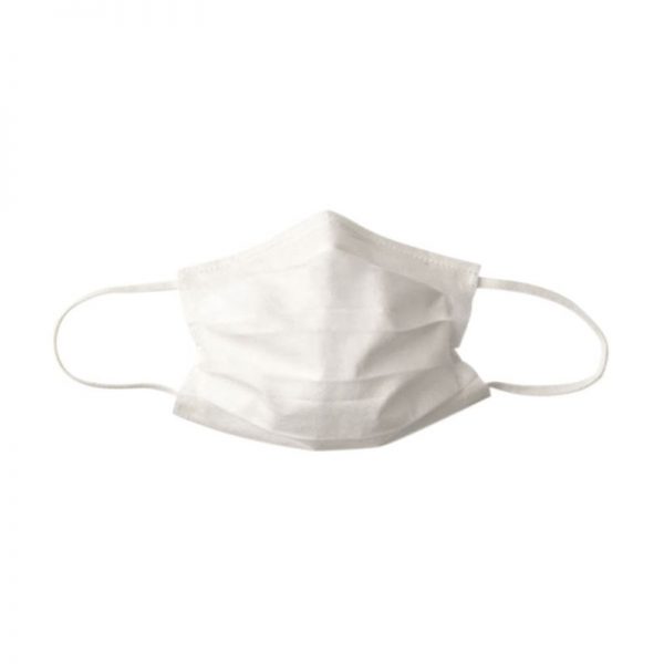 Paquet de 10 masques tissu blanc coton bio réutilisable lavable 10 fois