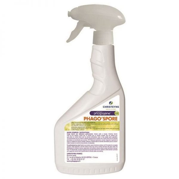 Carton de 6 flacons de Nettoyant desinfectant sporicide Phago Spore 750ml