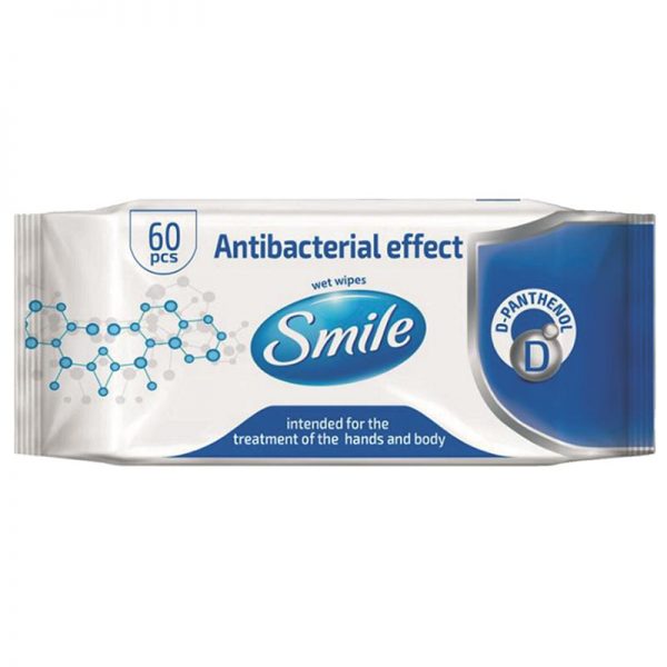 Carton de 720 Lingettes anti bactérienne pour mains & surfaces Smile 18,5x20cm
