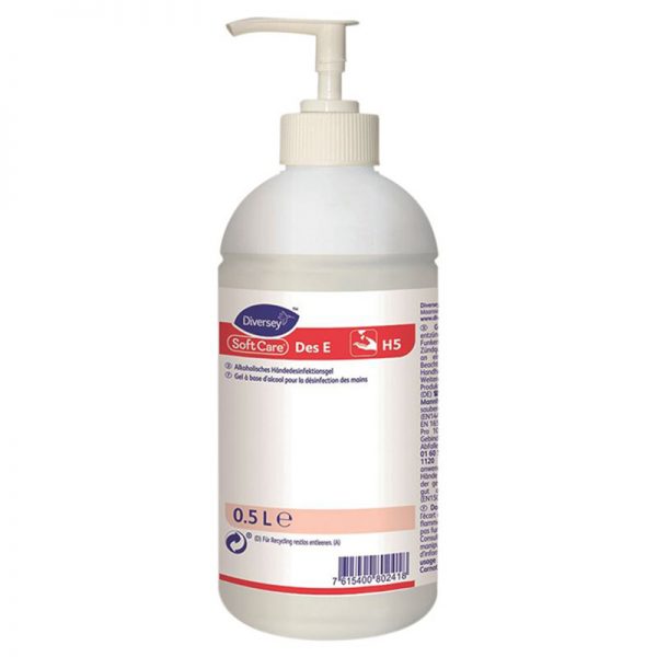 Carton de 10 flacons de Gel hydroalcoolique Soft Care Des E 500ml