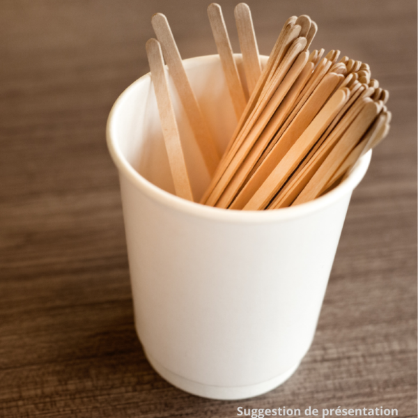 Agitateurs a cafe bois 14cm en vrac sachet de 1000