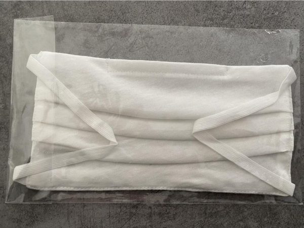 Paquet de 10 masques tissu blanc coton bio reutilisable lavable 10 fois