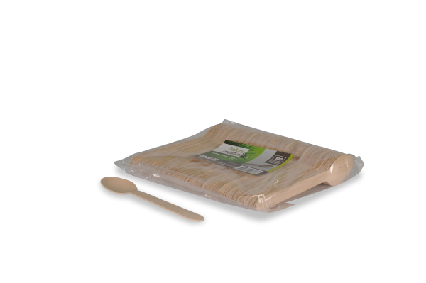Cuilleres bois 16,5cm sachet de 100