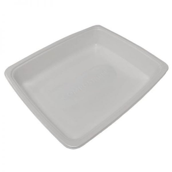 Carton de 240 Barquettes scellables bagasse 100% compostable GN 1/2 hauteur 52mm