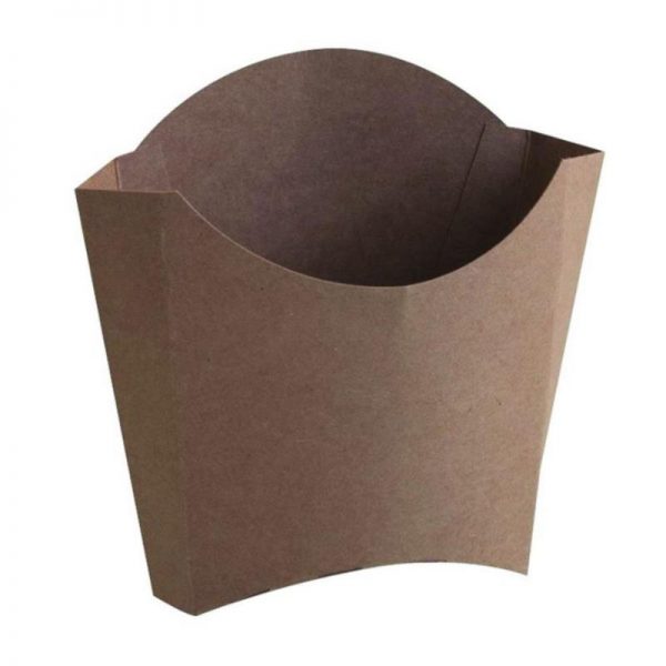 Carton de 1000 Etuis frites carton kraft brun 8,7x13,3x17cm