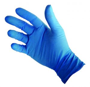 gants vitryl bleus