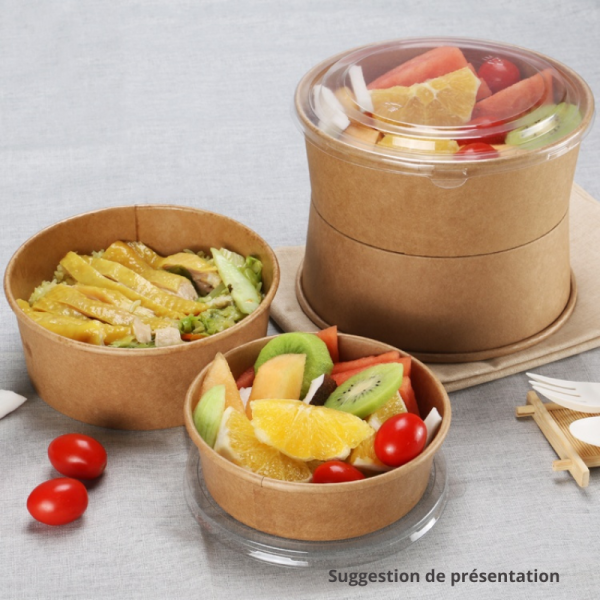 Carton de 300 Pot salade carton brun 500ml