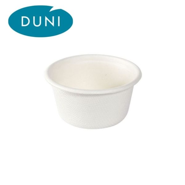Carton de 1500 Pot a sauce Duni BioPak en bagasse blanc 6cl