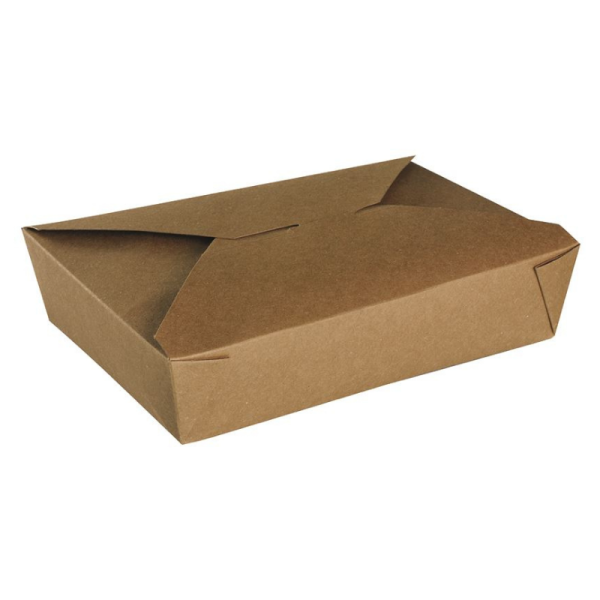 Carton de 200 Boites repas carton kraft brun 1500ml