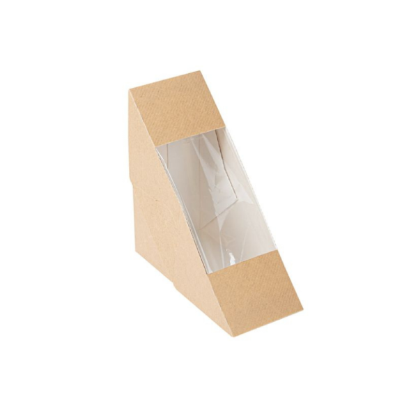 Carton de 500 Triangles sandwich carton avec fenetre simple