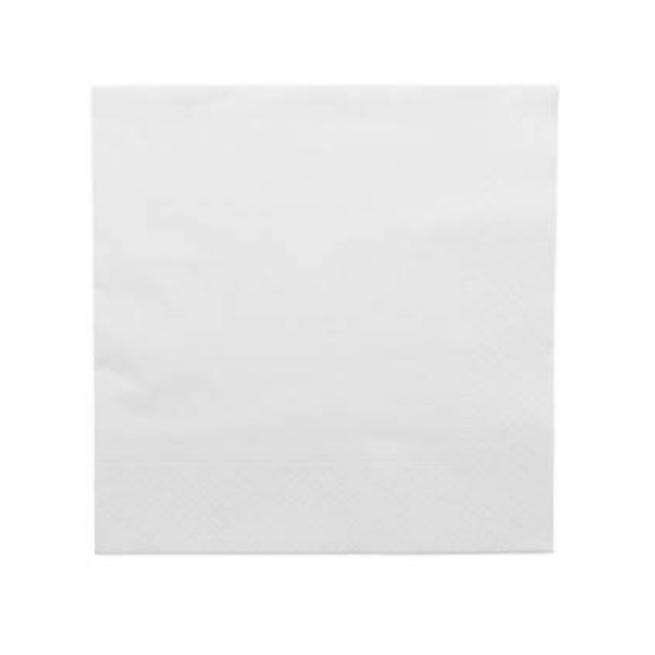 Serviette ouate 2 plis 39x39cm blanche Ecolabel et FSC - 1 carton de 1600