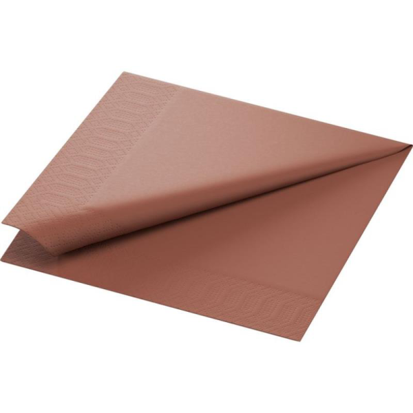 Serviette ouate 2 plis 40x40cm noisette - 1 carton de 1250 - Duni