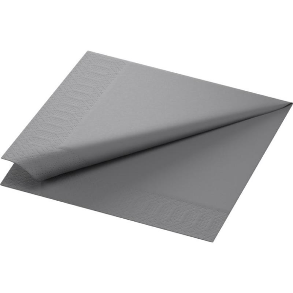 Serviette ouate 2 plis 40x40cm granite - 1 carton de 1250 - Duni