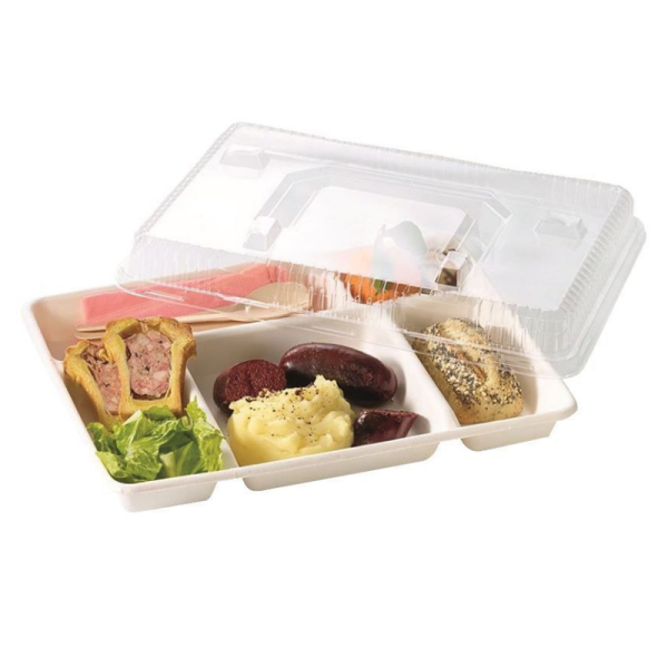 Couvercle PET cristal pour plateau repas PP00380 - 1 carton de 100