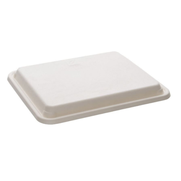 Couvercle bagasse pour plateau repas PP00408 - 1 carton de 200