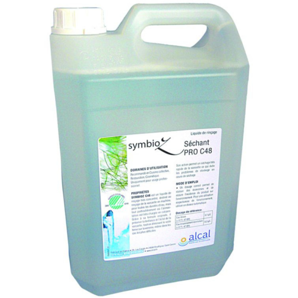 Liquide de rin?age vaisselle Symbioz Sechant Pro C48 - 1 carton de 2x5l - Christeyns