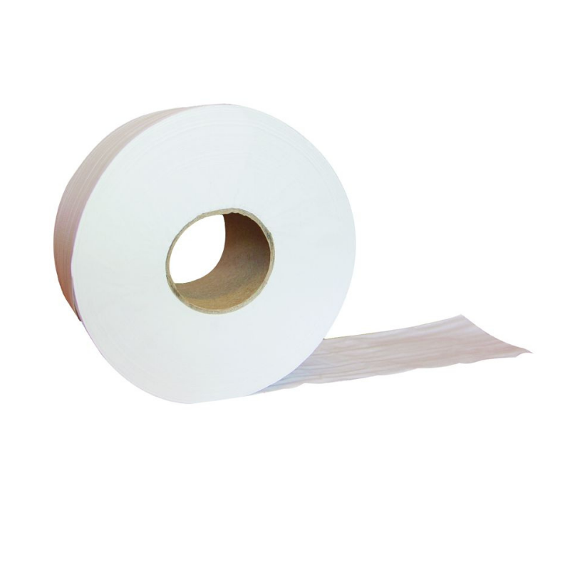 Lot de 12 rouleaux papier toilette mini jumbo plis blanc-Labo plus