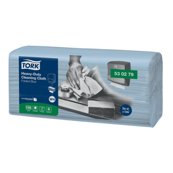 Torchon de cuisine non tisse bleu 35,5x41,5cm W4 - 1 carton de 420 - Tork