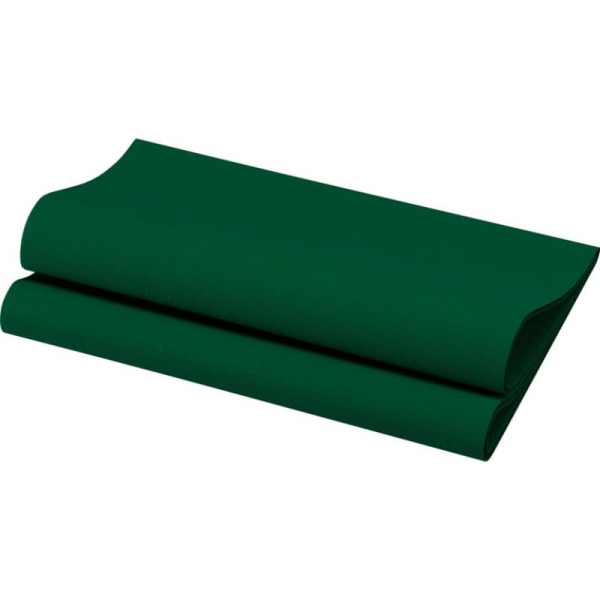 Serviette non tisse Dunisoft 40x40cm vert fonce - 1 carton de 720 - Duni