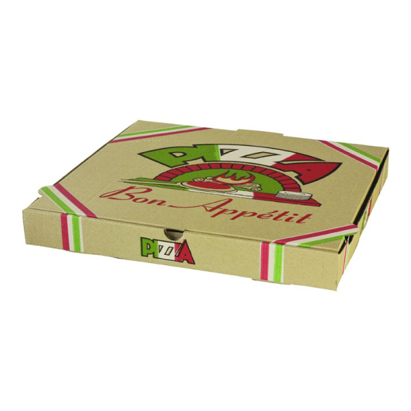 Boite pizza carton 33x33x4cm - carton de 100