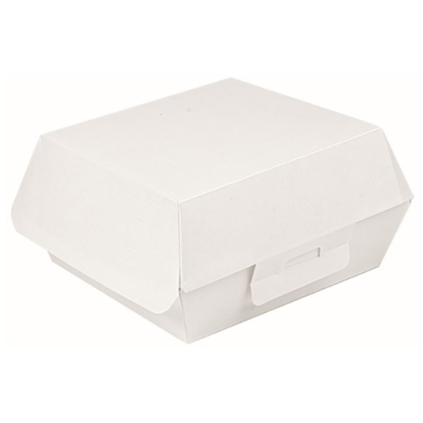 Boite hamburger carton ondule blanc THEPACK 13x12,5x6,2cm certifie FSC - carton de 450