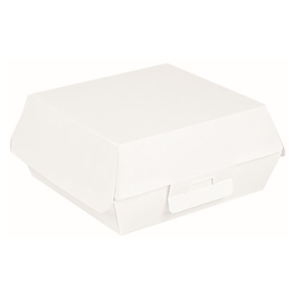 Boite hamburger carton ondule blanc THEPACK 14,2x13,7x6,1cm certifie FSC - carton de 500