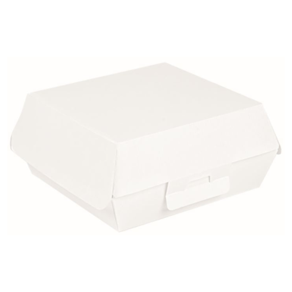 Boite hamburger carton ondule blanc THEPACK 17,6x16,8x7,8cm certifie FSC - carton de 300