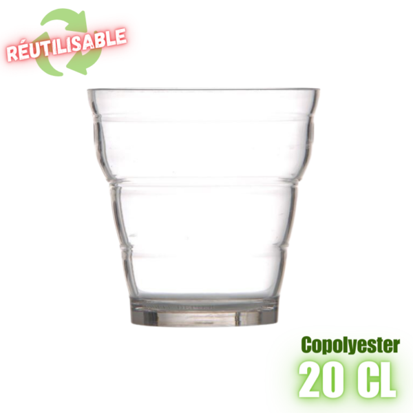 Gobelet réutilisable Iseran 20cl transparent copolyester plastorex