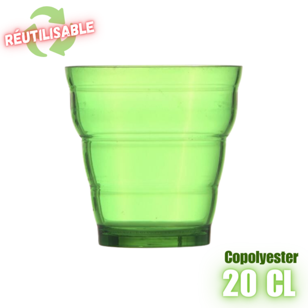 Gobelet réutilisable Iseran 20cl vert copolyester plastorex
