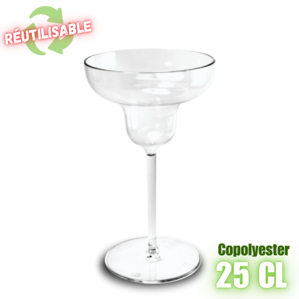 MPD213615 Verre à margarita 25cl réutilisable en copolyester plastorex