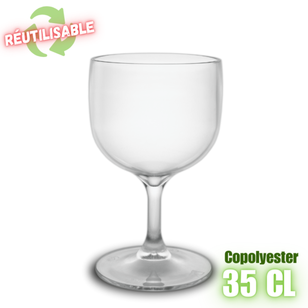 MPD214515 Verre à pied réutilisable 35cl en copolyester plastorex