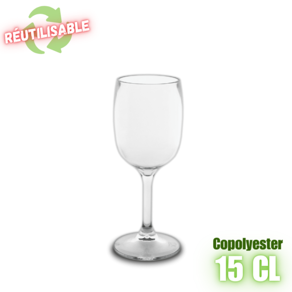 MPD214615 Verre à vin réutilisable 15cl en copolyester plastorex