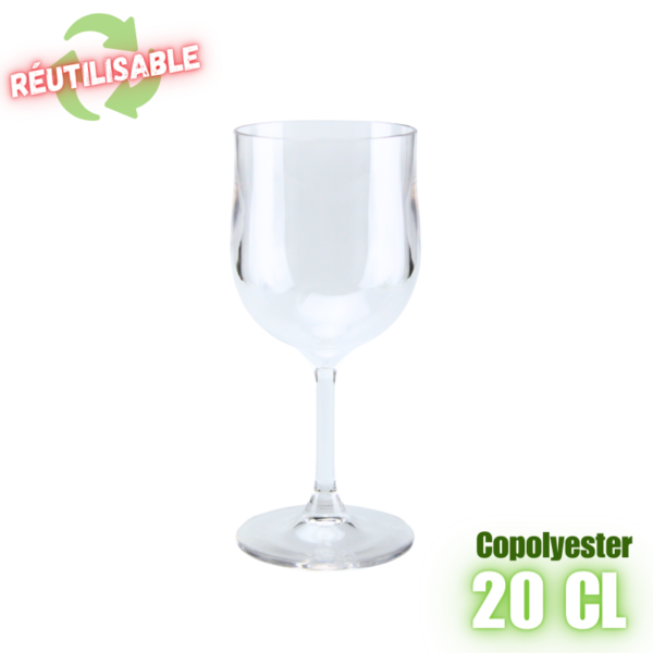 MPD215615 Verre à eau réutilisable 20cl en copolyester plastorex