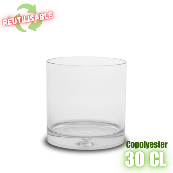 MPD216815 Verre à whisky 30cl réutilisable en copolyester plastorex