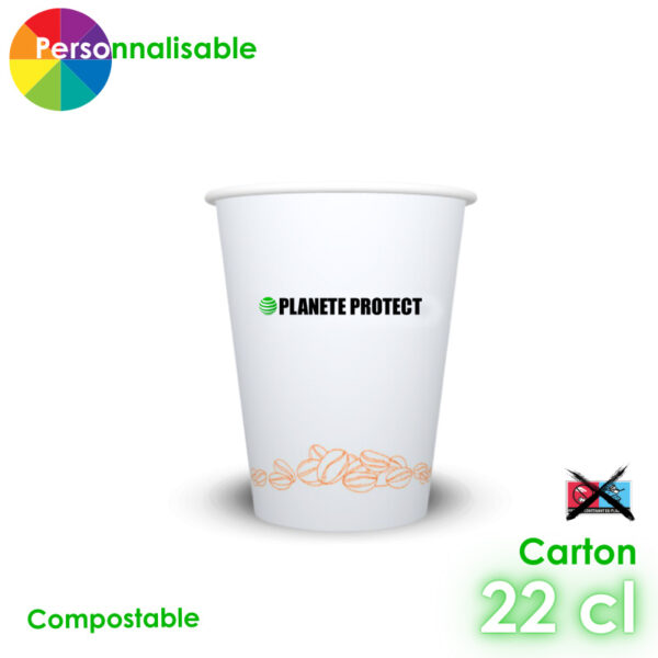 Gobelet personnalisable compostable 22cl