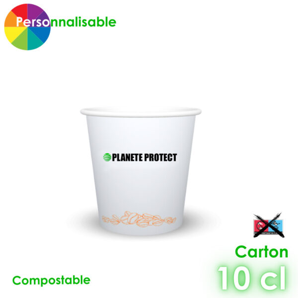 Gobelet personnalisable compostable 10cl 1